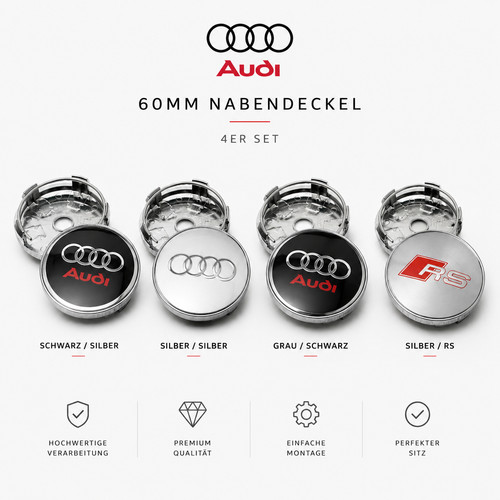 60mm radnabenkappen - 4x,